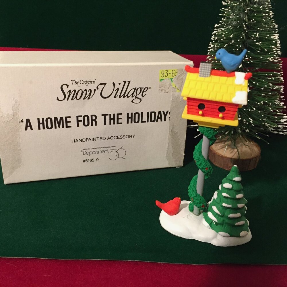 Dept 56 The Original Snow Village A Home For The Holidays 5165-9 Birdhouse Decor